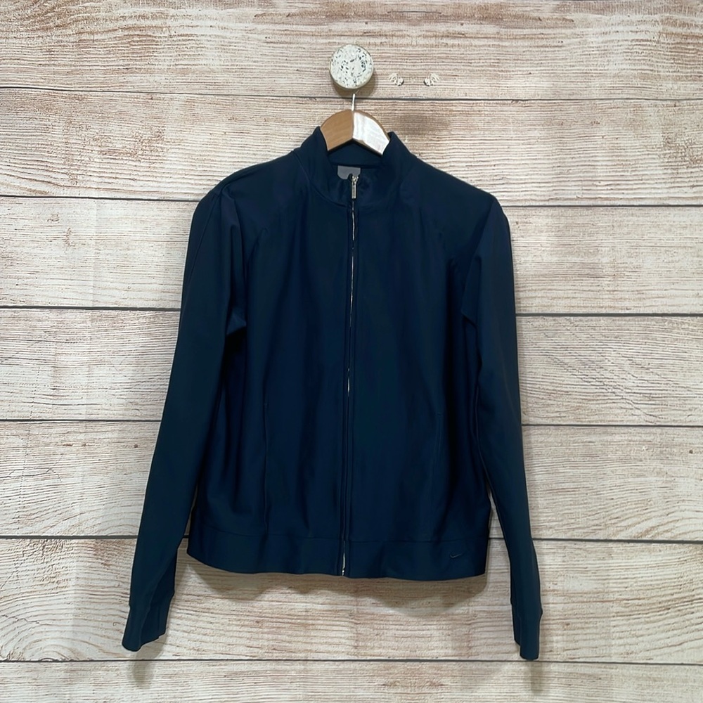 Nike Dri-FIT Large Navy Blue Zip Up Jacket
